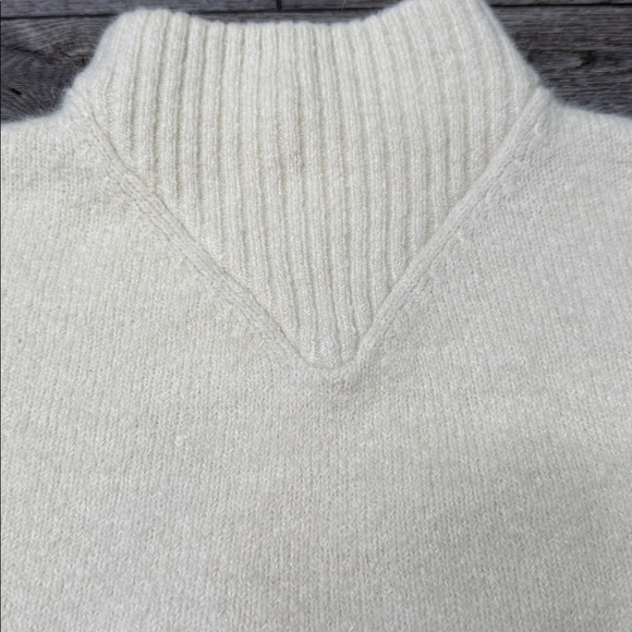 Madewell Cream Mock Neck Knit Cozy Sweater - Picture 4 of 8